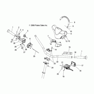 STEERING/HANDLEBAR - S07NJ5BS/BE (49SNOWHANDLEBARTRAILRMK)
