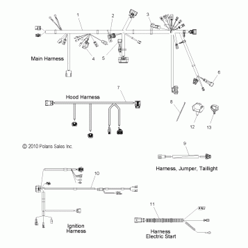 ELECTRICAL, WIRE HARNESS - S11BP6/BE6 ALL OPTIONS (49SNOWHARNESS11600PRO)