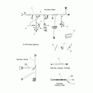 ELECTRICAL, WIRE HARNESS - S16CP8 ALL OPTIONS(49SNOWHARNESS14INDY)