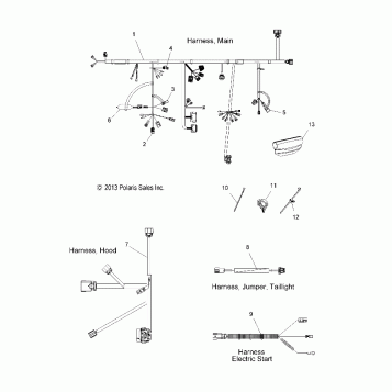 ELECTRICAL, WIRE HARNESS - S16CK6/CM6 ALL OPTIONS (49SNOWHARNESS14PRMK)