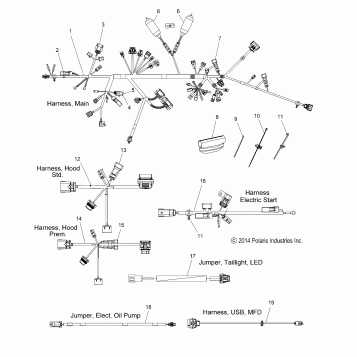 ELECTRICAL, WIRE HARNESS - S16DS6 ALL OPTIONS (49SNOWHARNESS15SBPROS)