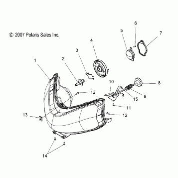 HEADLIGHT - S07PY7FS/FE (49SNOWHEADLGHT08RMK155)