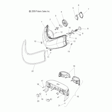 ELECTRICAL, HEADLIGHT and TAILLIGHT - S11PT7FSL (49SNOWHEADLGHT10600TRG)