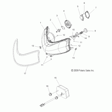 ELECTRICAL, HEADLIGHT and TAILLIGHT - S11PP7FSL (49SNOWHEADLGHT09SHIFT)