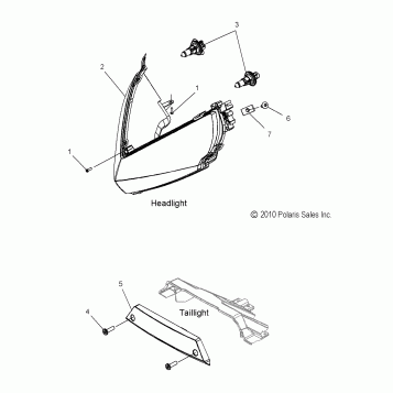 ELECTRICAL, HEADLIGHT and TAILLIGHT - S16CK6/CM6 ALL OPTIONS (49SNOWHEADLGHT11800ASLT)