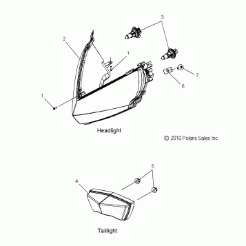 ELECTRICAL, HEADLIGHT and TAILLIGHT - S11BP6/BE6 ALL OPTIONS (49SNOWHEADLGHT11RUSH)