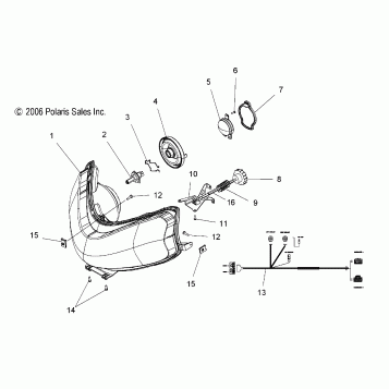 HEADLIGHT - S07PP6FS/FSA/FSB (49SNOWHEADLGHT600HO)