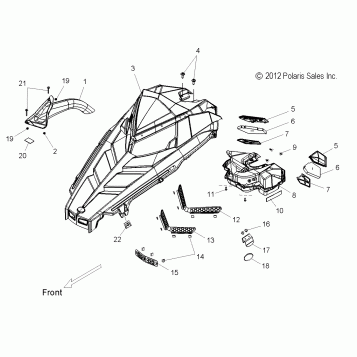 BODY, HOOD ASM. - S16CP8 ALL OPTIONS (49SNOWHOOD13SB)
