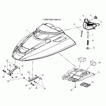 HOOD - S07NP5CS/CE (49SNOWHOODHEADLIGHT500XCSP)