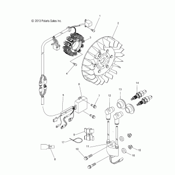 ELECTRICAL, IGNITION SYSTEM - S17CED5 ALL OPTIONS (49SNOWMAGNETO14550)