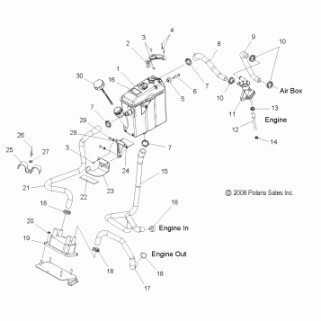 ENGINE, OIL COOLING SYSTEM - S11PP7FSL (49SNOWOILTANK10FSTRG)