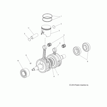 ENGINE, PISTON and CRANKSHAFT - S16DS6 ALL OPTIONS (49SNOWPISTONCRANKSHAFT15600AS)