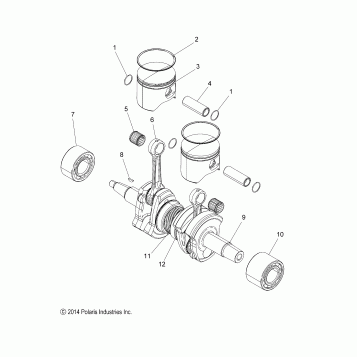 ENGINE, PISTON and CRANKSHAFT - S18DCH8PS ALL OPTIONS (49SNOWPISTONCRANKSHAFT158CH)