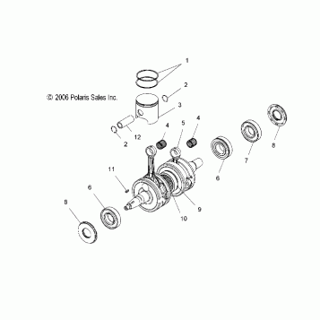 ENGINE, PISTON and CRANKSHAFT - S07PP6FS/FSA/FSB (49SNOWPISTONCRANKSHAFT600HO)
