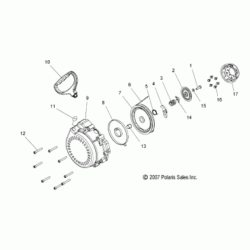ENGINE, RECOIL STARTER - S11BP6/BE6 ALL OPTIONS (49SNOWRECOIL08800RMK)