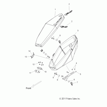BODY, SADDLEBAG, SNOW CHECK OPT. - S16DA6 (49SNOWSADDLEBAG12PR)