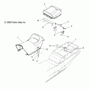 BODY, SEAT ASM. - S11PT7FSL (49SNOWSEAT09600TRG)