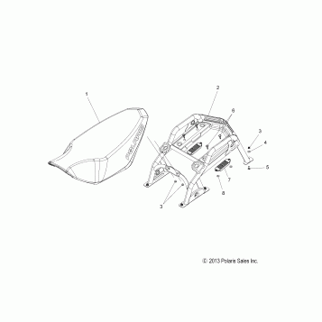 BODY, SEAT ASM. and REAR RACK - S16CE5BSL (49SNOWSEAT14550ADV)