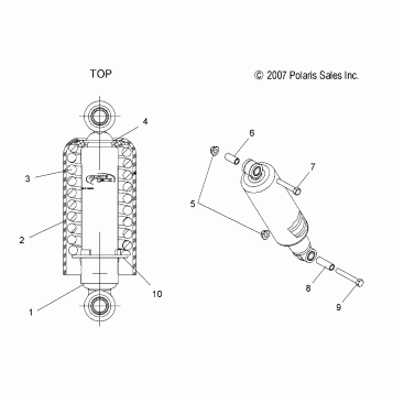SUSPENSION, SHOCK, FRONT TRACK (7043328) - S11PT7FSL (49SNOWSHOCKFRONT7043328)