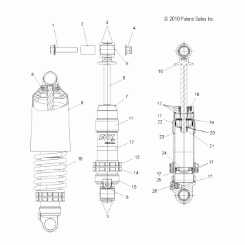SUSPENSION, SHOCK, FRONT - S11BF6NS/BD6NS ALL OPTIONS (49SNOWSHOCKFRONT7043632)