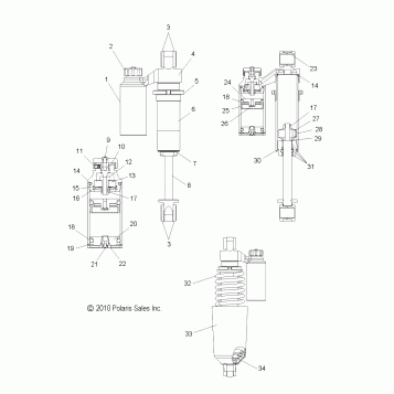 SUSPENSION, SHOCK, FRONT - S11BP6/BE6 ALL OPTIONS (49SNOWSHOCKFRONT7043642)