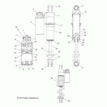 SUSPENSION, SHOCK, FRONT TRACK (7043956) - S16DS8 ALL OPTIONS (49SNOWSHOCKFRONT7043956)