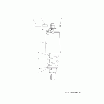 SUSPENSION, SHOCK, FRONT TRACK (7043995) - S17CED5 ALL OPTIONS (49SNOWSHOCKFRONT7043995)