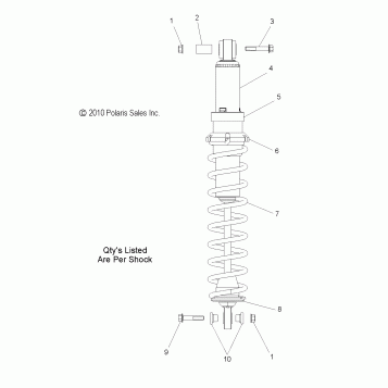 SUSPENSION, SHOCK, IFS - S16CK6/CM6 ALL OPTIONS (49SNOWSHOCKIFS7043614)