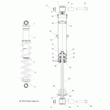SUSPENSION, SHOCK, IFS (7043861) - S16CP8 ALL OPTIONS (49SNOWSHOCKIFS7043861)