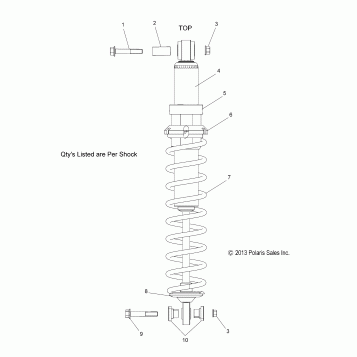 SUSPENSION, SHOCK, IFS (7043904) - S17EF5BSL (49SNOWSHOCKIFS7043904)