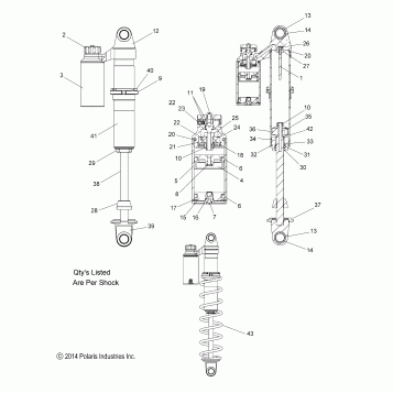 SUSPENSION, SHOCK, IFS (7044120) - S18DCH8PSA/PSL (49SNOWSHOCKIFS7044120)