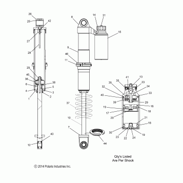 SUSPENSION, SHOCK, IFS (7044288) - S18DDJ8PS ALL OPTIONS (49SNOWSHOCKIFS7044288)