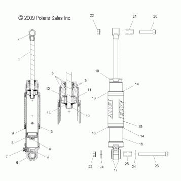SUSPENSION, SHOCK, REAR TRACK (7043177) - S16CP8 ALL OPTIONS (49SNOWSHOCKREAR7043177LX)