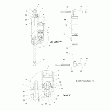 SUSPENSION, SHOCK, REAR TRACK (7043205) - S11PP7FSL (49SNOWSHOCKREAR7043205TRBO)
