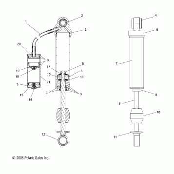 SHOCK, REAR TRACK (7043216) - S07PY7FS/FE (49SNOWSHOCKREAR7043216)