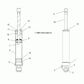 SHOCK, REAR TRACK (7043235) - S07PK6FS/FE/PM6FS/PM6FSA (49SNOWSHOCKREAR7043235)
