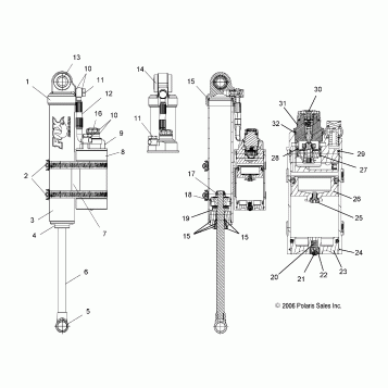 SHOCK, REAR TRACK (7043246) - S07PS7FS/FE (49SNOWSHOCKREAR7043246)