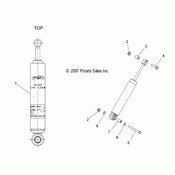 SUSPENSION, SHOCK, REAR TRACK (7043327) - S11PT7FSL (49SNOWSHOCKREAR7043327)