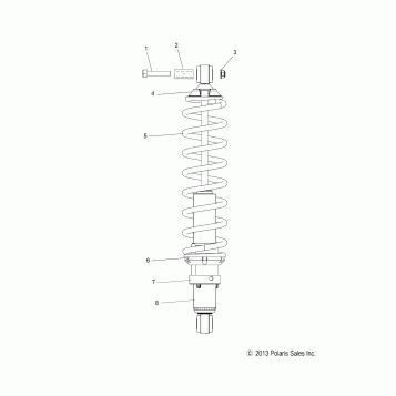 SUSPENSION, SHOCK, REAR TRACK (7043994) - S17CED5 ALL OPTIONS (49SNOWSHOCKREAR7043994)