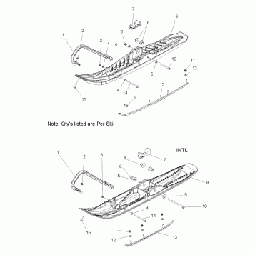 STEERING, SKI ASM. - S11BP6/BE6 ALL OPTIONS (49SNOWSKIASM11PROR)