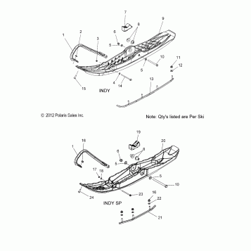 STEERING, SKI ASM. - S18CBA6GS/CBB6GS ALL OPTIONS (49SNOWSKIASM13INDY)