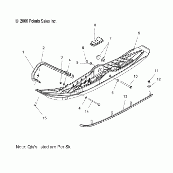 SKI ASSEMBLY - S07PS6HS/HSA/HSB (49SNOWSKIASMCLEANSB)