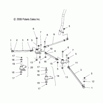 STEERING, LOWER - S07PS6FS/FSA (49SNOWSTEERING600SWTCH)