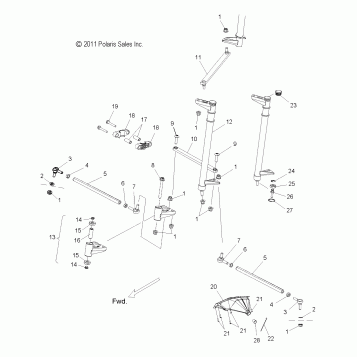 STEERING, LOWER - S16CP8 ALL OPTIONS (49SNOWSTEERINGLWR12800SB)