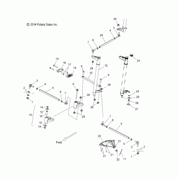 STEERING, LOWER - S16CK6/CM6 ALL OPTIONS (49SNOWSTEERINGLWR15RMK)