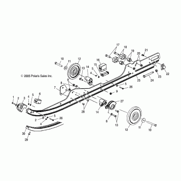 SUSPENSION, RAIL MOUNTING - S07NT3AS/AE (49SNOWSUSPRAIL07340TRG)