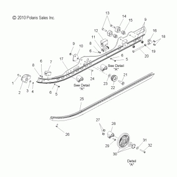 SUSPENSION, RAIL MOUNTING - S11PP7FSL (49SNOWSUSPRAIL11FSTIQ)