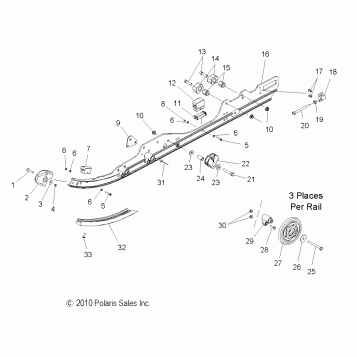 SUSPENSION, RAIL MOUNTING - S11PT7FSL (49SNOWSUSPRAIL11FSTTRG)