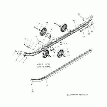 SUSPENSION, RAIL ASM. - S16DS8 ALL OPTIONS (49SNOWSUSPRAIL15PRO137)