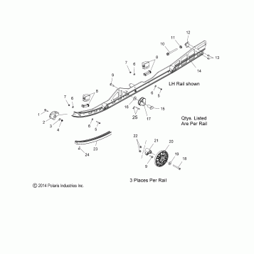 SUSPENSION, RAIL MOUNTING (144 Inch) - S16CK6 ALL OPTIONS (49SNOWSUSPRAIL15RMK144)